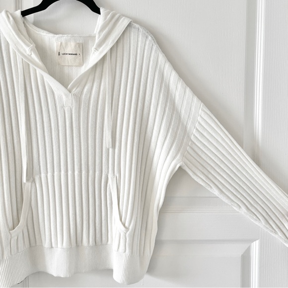 Lucky Brand Cloud Soft Hoodie Sweater White NWOT - Picture 5 of 15
